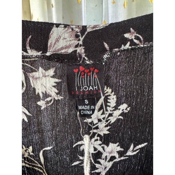 I Joah Premium NWT Semi Sheer Light Crinkle Floral Baby Doll Sun Dress S - Picture 6 of 6